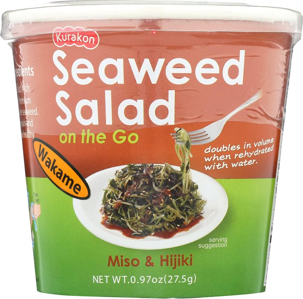 Japanese Delight Seaweed Salad On The Go, Miso & Hijiki, 0.97 Ounce (Pack of 6)