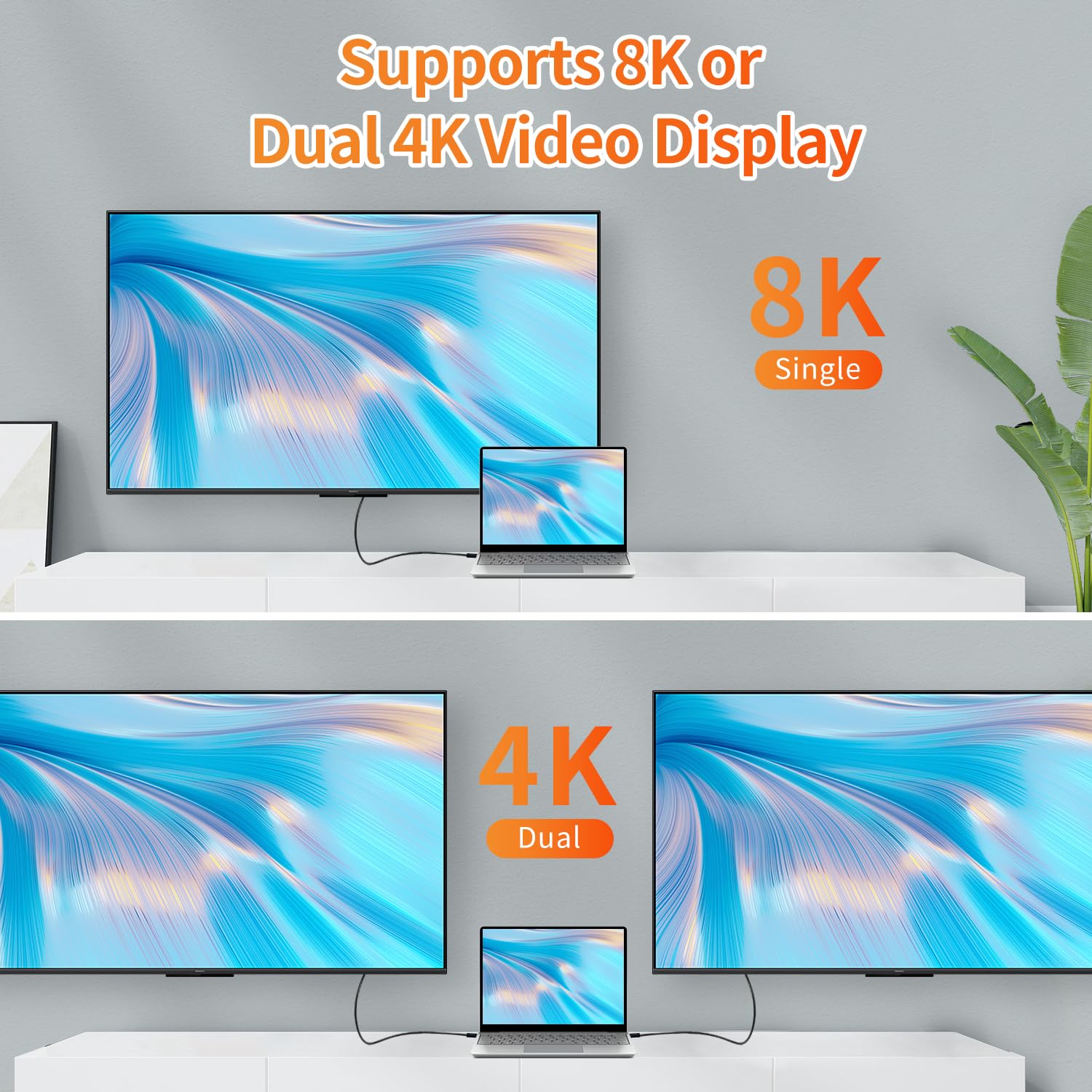 APEXSUN Lot De 2 Câbles Coaxiaux USB C M/M De 5 M, Câble Flexible USB C