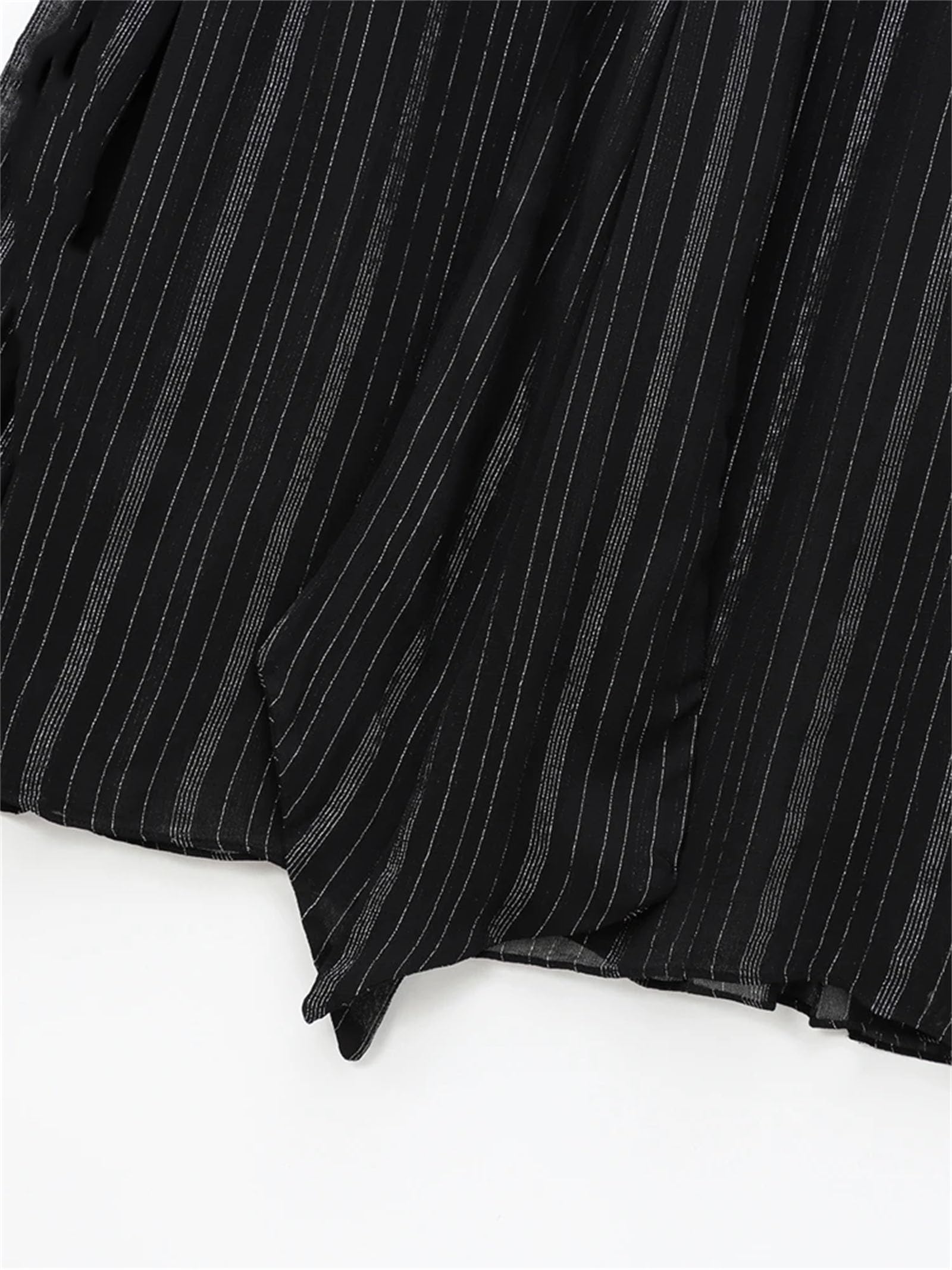 Camicette da donna a righe con volant per donna elegante casual a maniche lunghe in pizzo vintage