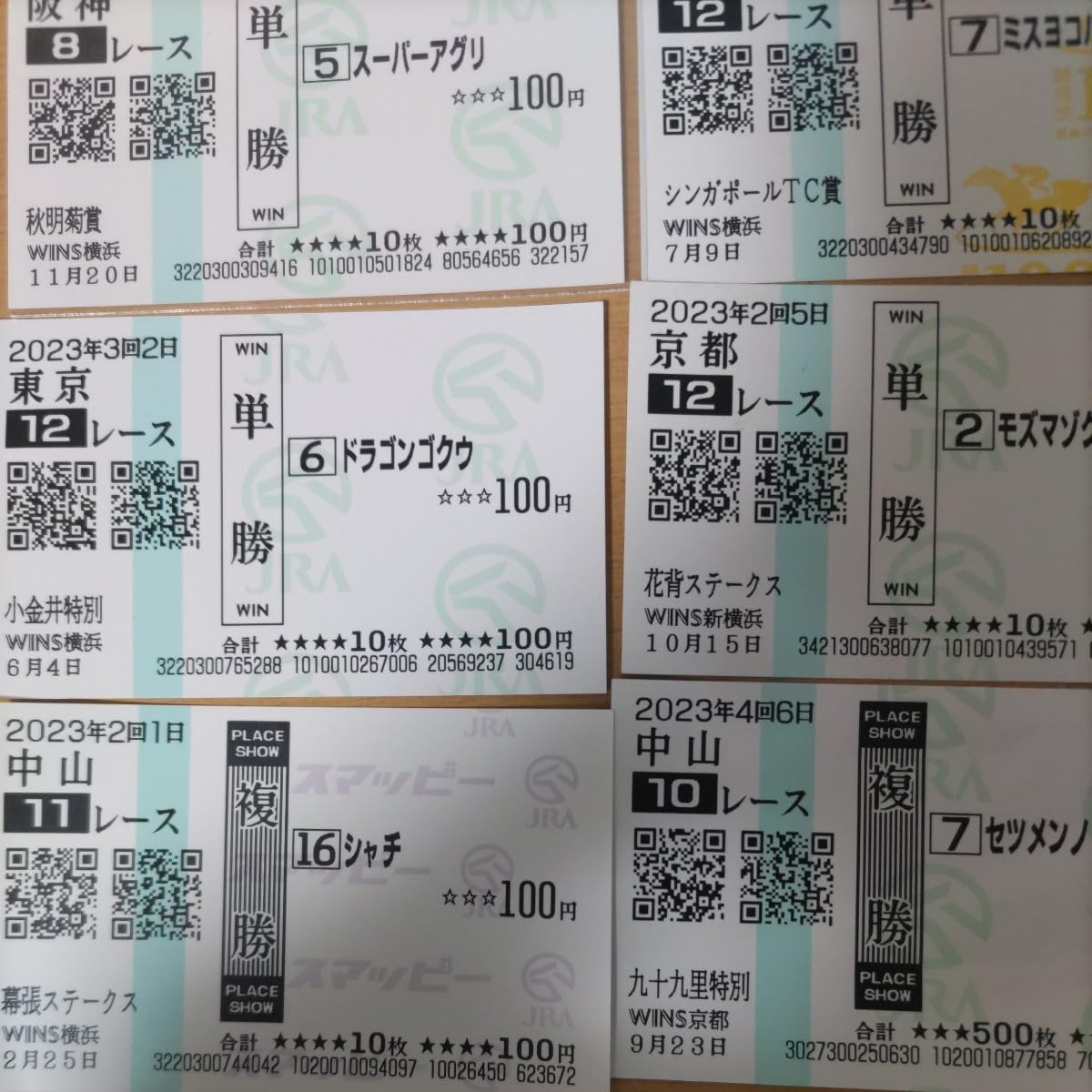 Amazon.co.jp: 競馬 カードコレクション 単勝複勝 珍名馬券 競馬法100