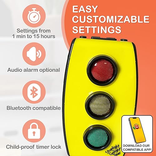 Miniatura 4 de Temporizador – Temporizador de semáforo rojo, amarillo y verde para niños, luz de cama con alarma para aula, sueño y entrenamiento para ir al baño