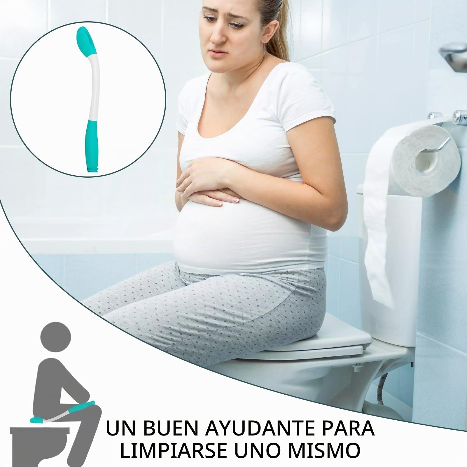 1 pieza de ayuda para limpiar los glúteos, ayuda para personas mayores en la vida cotidiana, ayuda para limpiar glúteos, ayuda de limpieza, ayuda de inodoro de largo alcance para personas mayores,