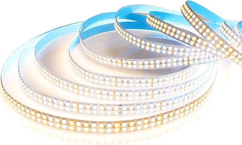 LEDENET Tira de luces LED SMD 2835 súper brillante DC24V sintonizables, tiras LED blancas 3000K-6500K CCT 1680LEDs 16.4ft Luces de cinta LED