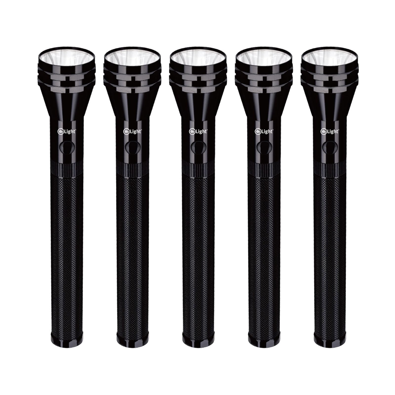 Mr. Light 5 Pieces Rechargeable LED Flash Light, Operating Time 3 Hours, Continuous Coverage 2300 Meters, Water Resistant, Corrosion Resistant And Durable - Mr.2225