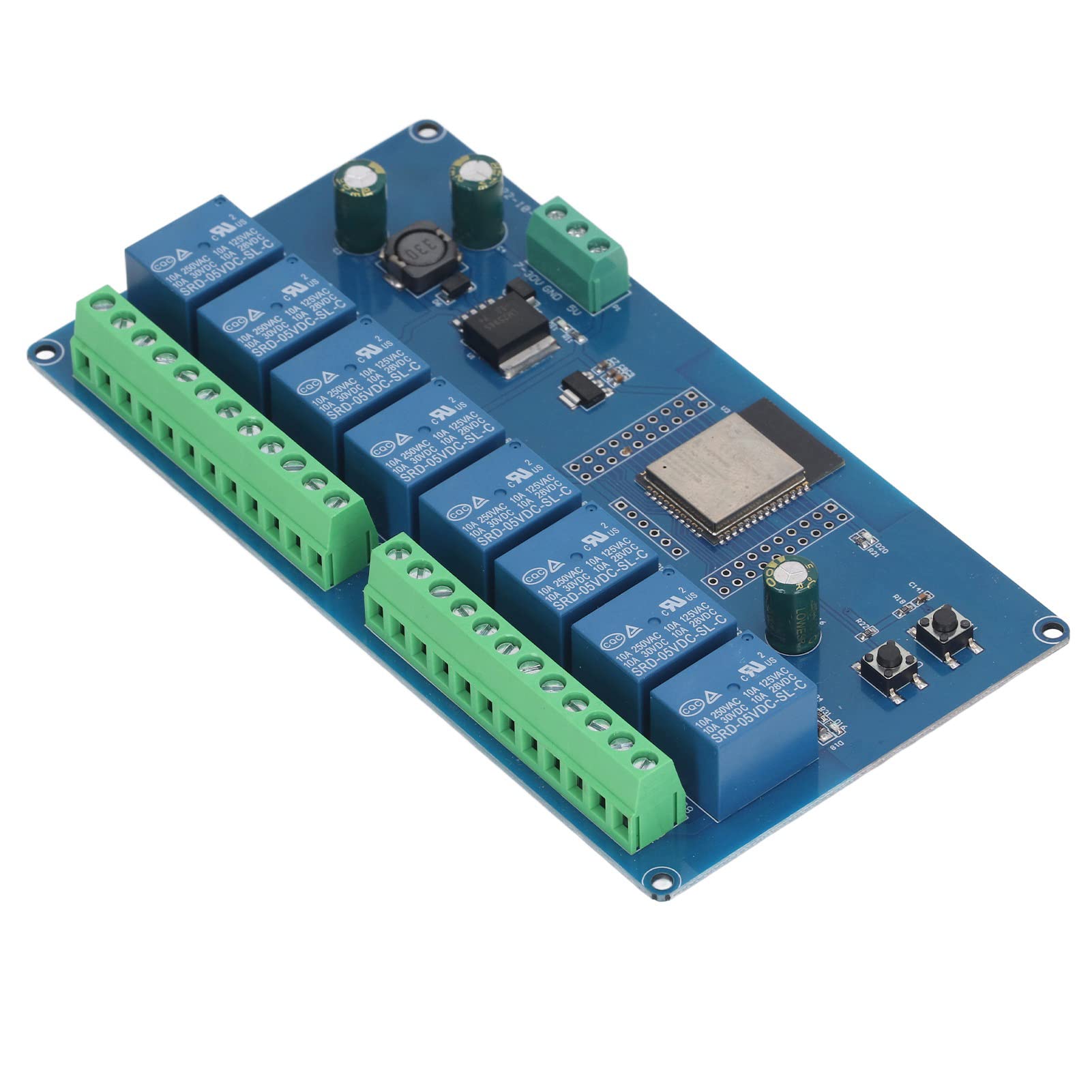 Fafeicy Módulo de Relé 8 Canales con WiFi y BLE, Control Inalámbrico IoT, Automatización Inteligente, 5-30V DC