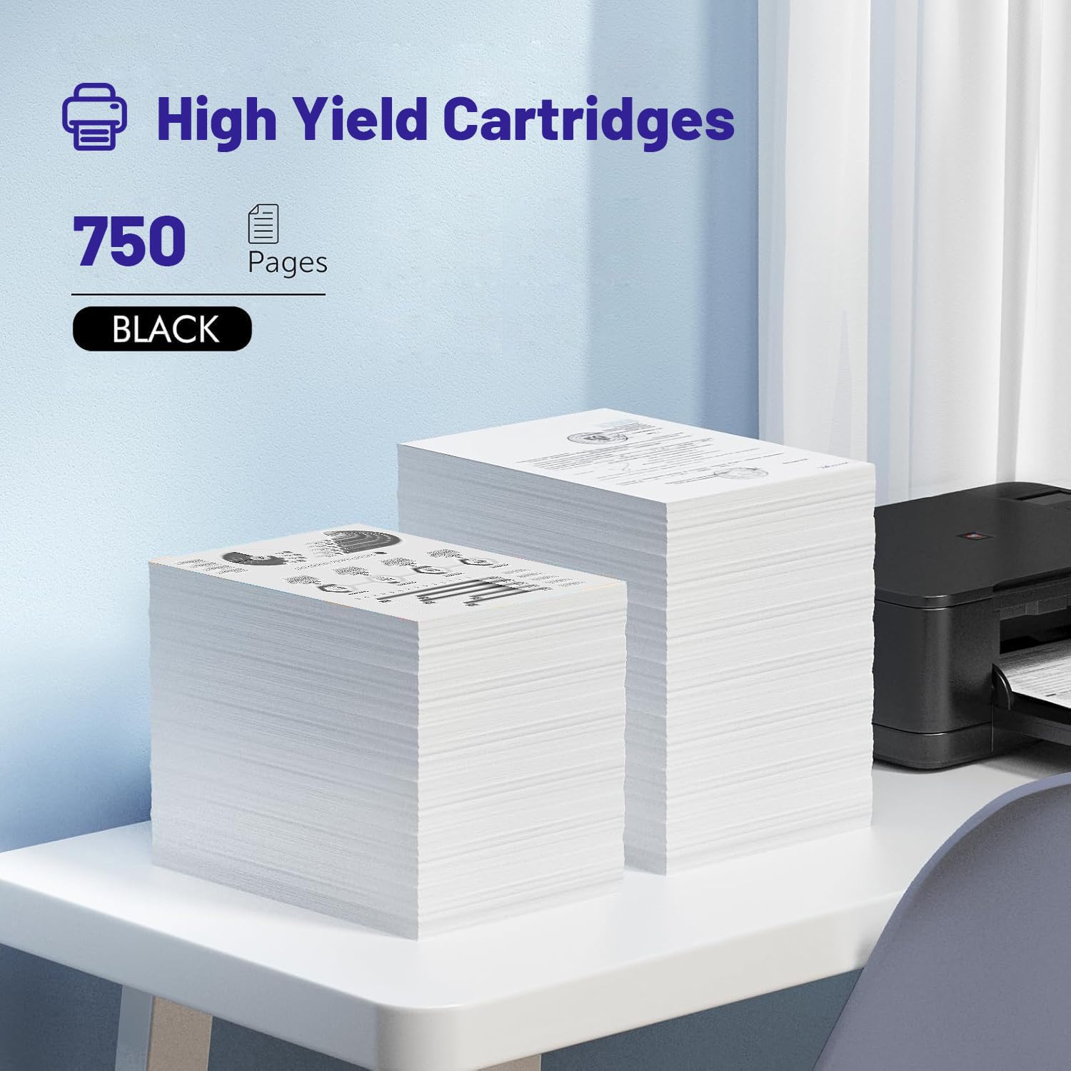 NSDHInk Remanufactured 275XL Ink Cartridges Replacement for Canon Ink 275XL PG 275 XL Black for Canon Pixma TS3500 TS3520 TS3522 TS3700 TS3720 TS3722 TR4700 TR4720 TR4722 TR4723 TR4725 Ink (2 Black) - 4