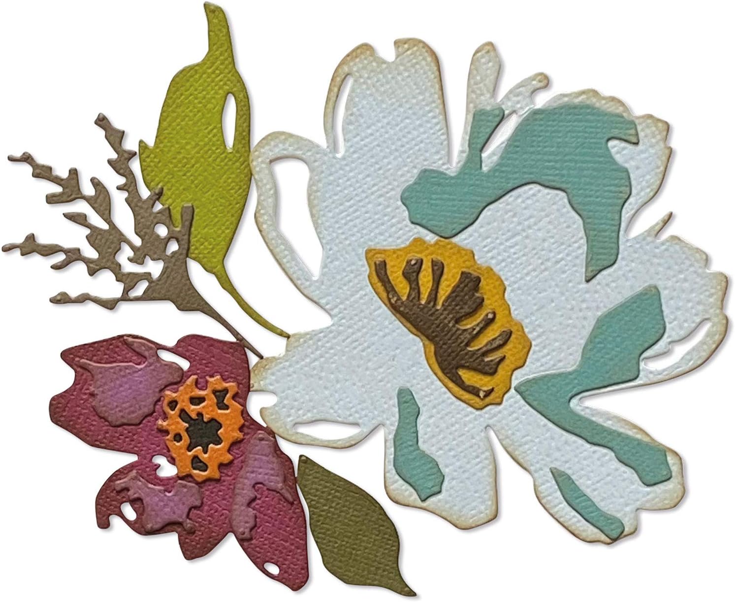 Thinlits Die Set 5PK Brushstroke Flowers #3 by Tim Holtz, 665360