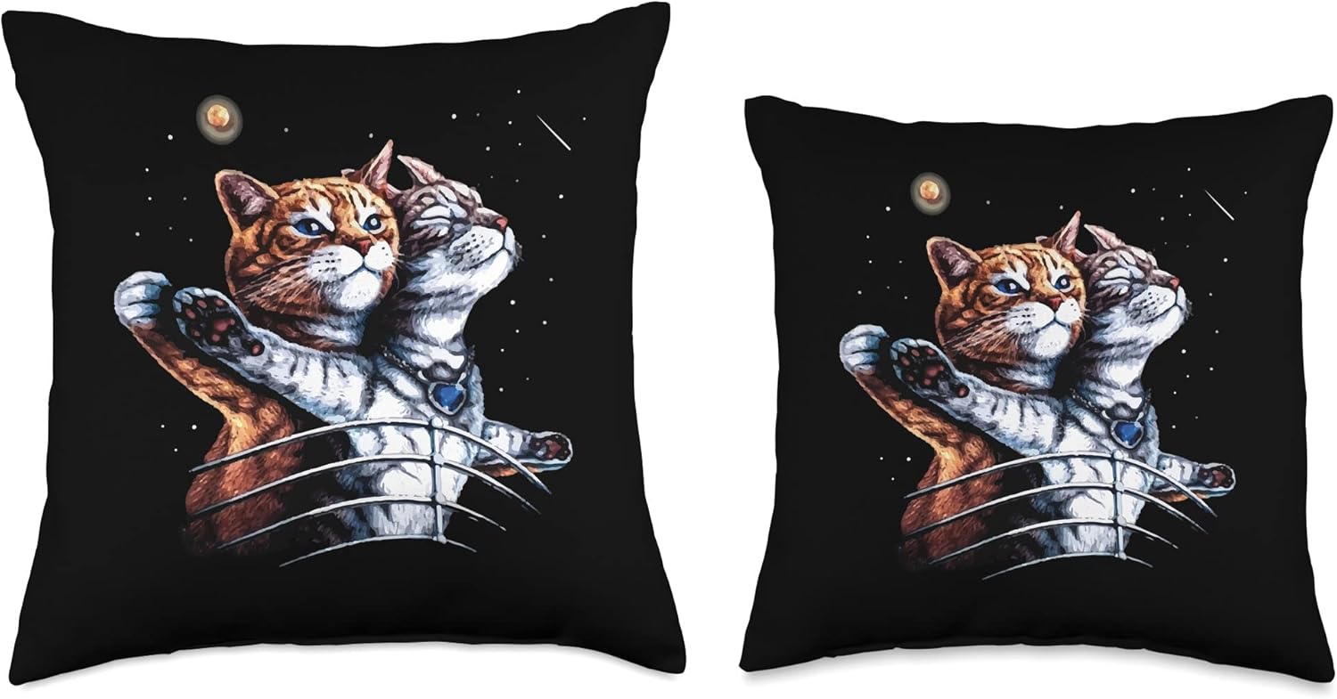 cat throw pillow