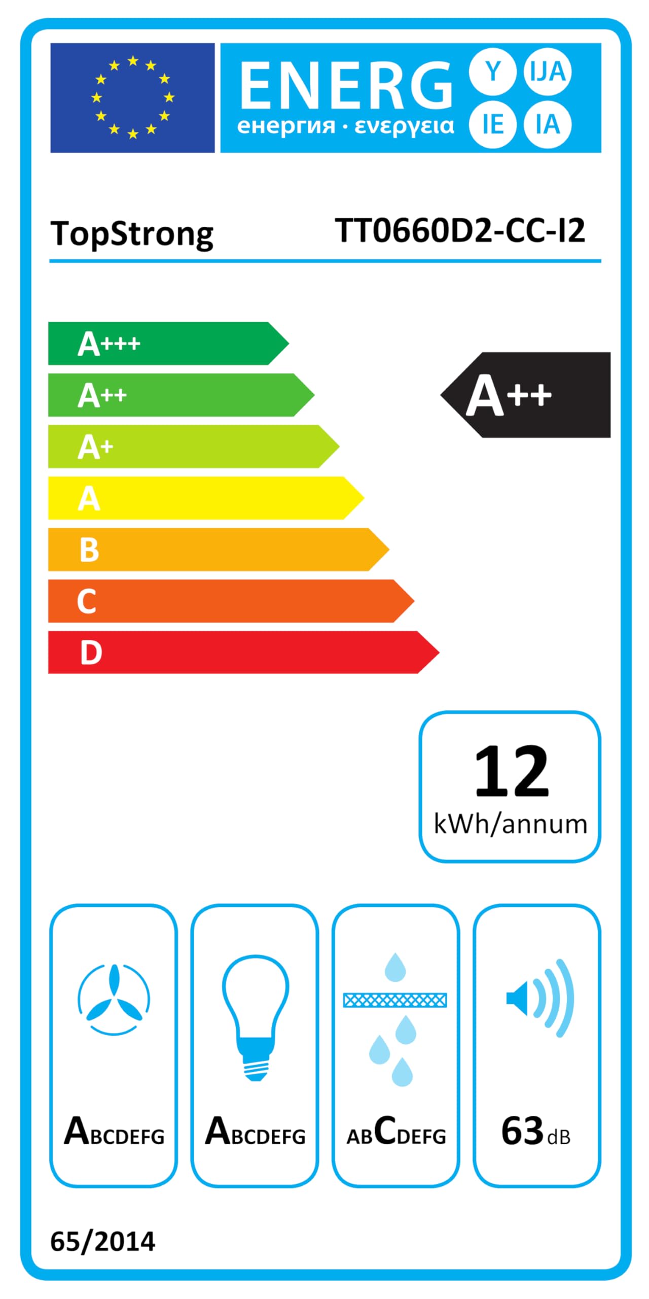 Dunstabzugshaube 60cm TopStrong, Dunstabzug mit 700 m³/h Luftstrom, Edelstahl, 9 Stufen Soft Touch Steuerung, 2W LED-Licht, Abzugshaube Umluft/Abluft