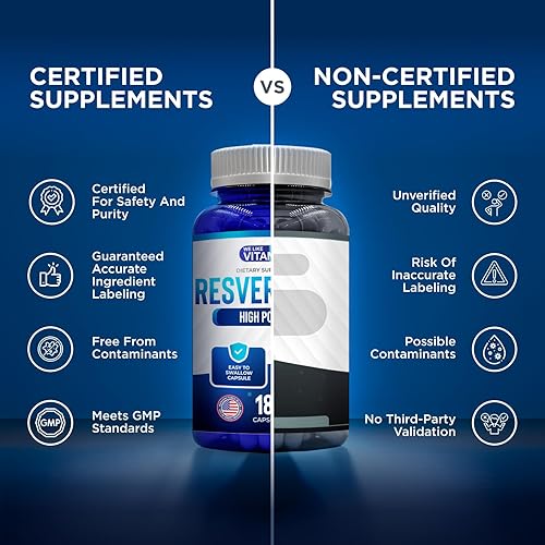 Miniatura 6 de We Like Vitamins Resveratrol 1000 mg por porción - 180 cápsulas vegetales fáciles de tragar - Suplemento de resveratrol natural 1000 mg - Suplemento