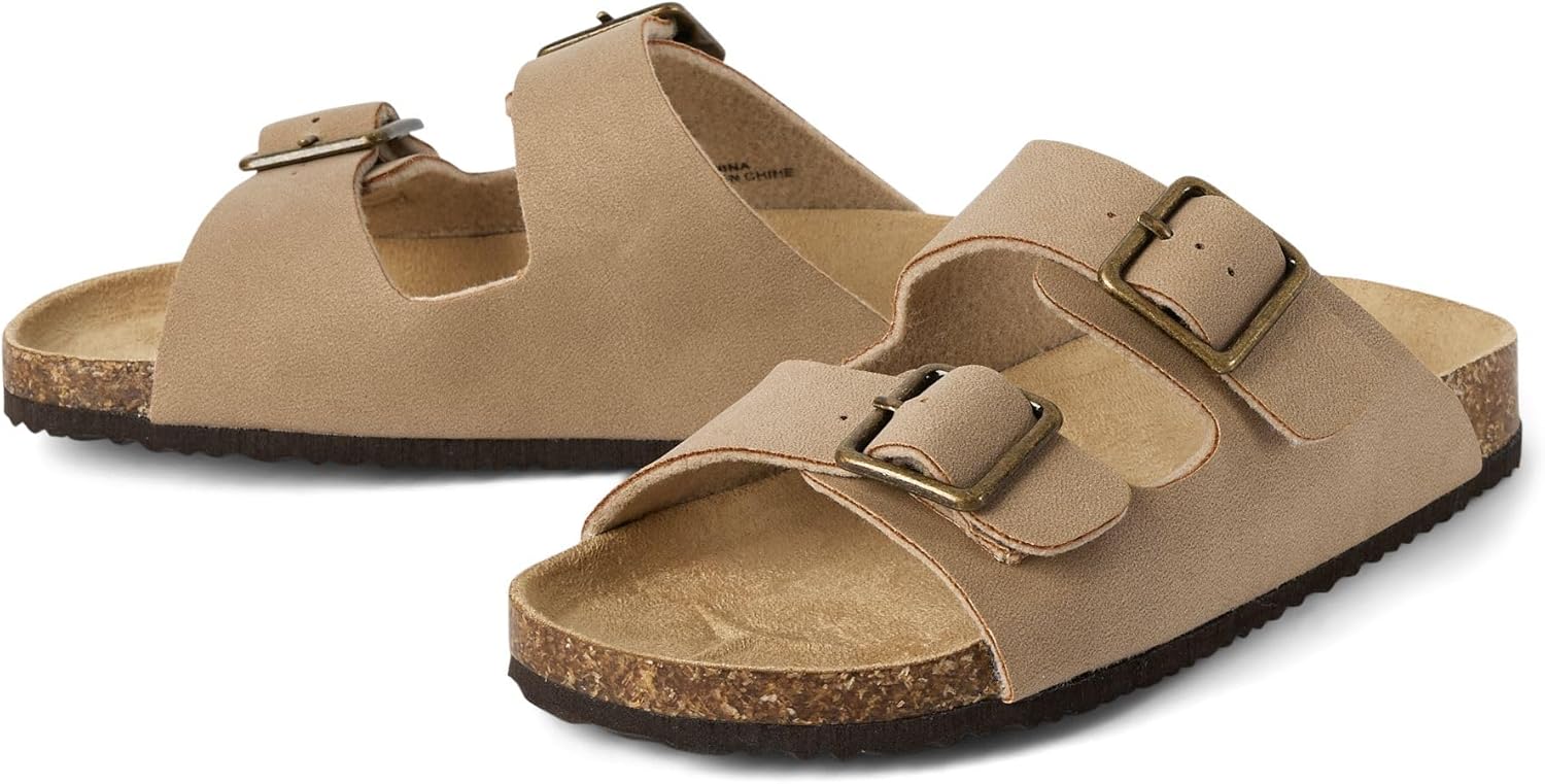 The Children's Place boys Boys Casual Slip on Double Buckle Slide Sandals - Image 2