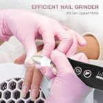 Ensemble de fichiers à ongles électriques, kit de pédicure professionnel rechargeable sans fil, 5 Outil de soin des pieds à la main de vitesse pour sertissage de galon - avec 100Pcs Bandes de ponçage pour le forage des ongles