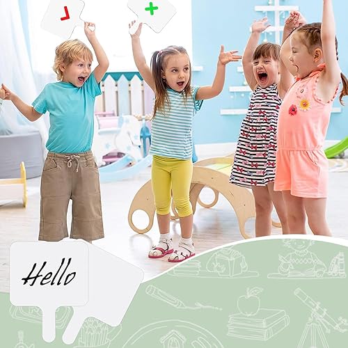 Miniatura 6 de 50 paletas de borrado en seco, paleta de respuesta de borrado en seco, pizarras blancas de mano de doble cara, paletas de doble cara para