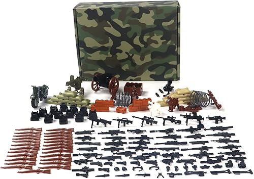 Miniatura 1 de Paquete de armas de juguetes militares (compatible con minifiguras Lego) Armas y armadura del equipo de policía Swat para accesorios de minifiguras,