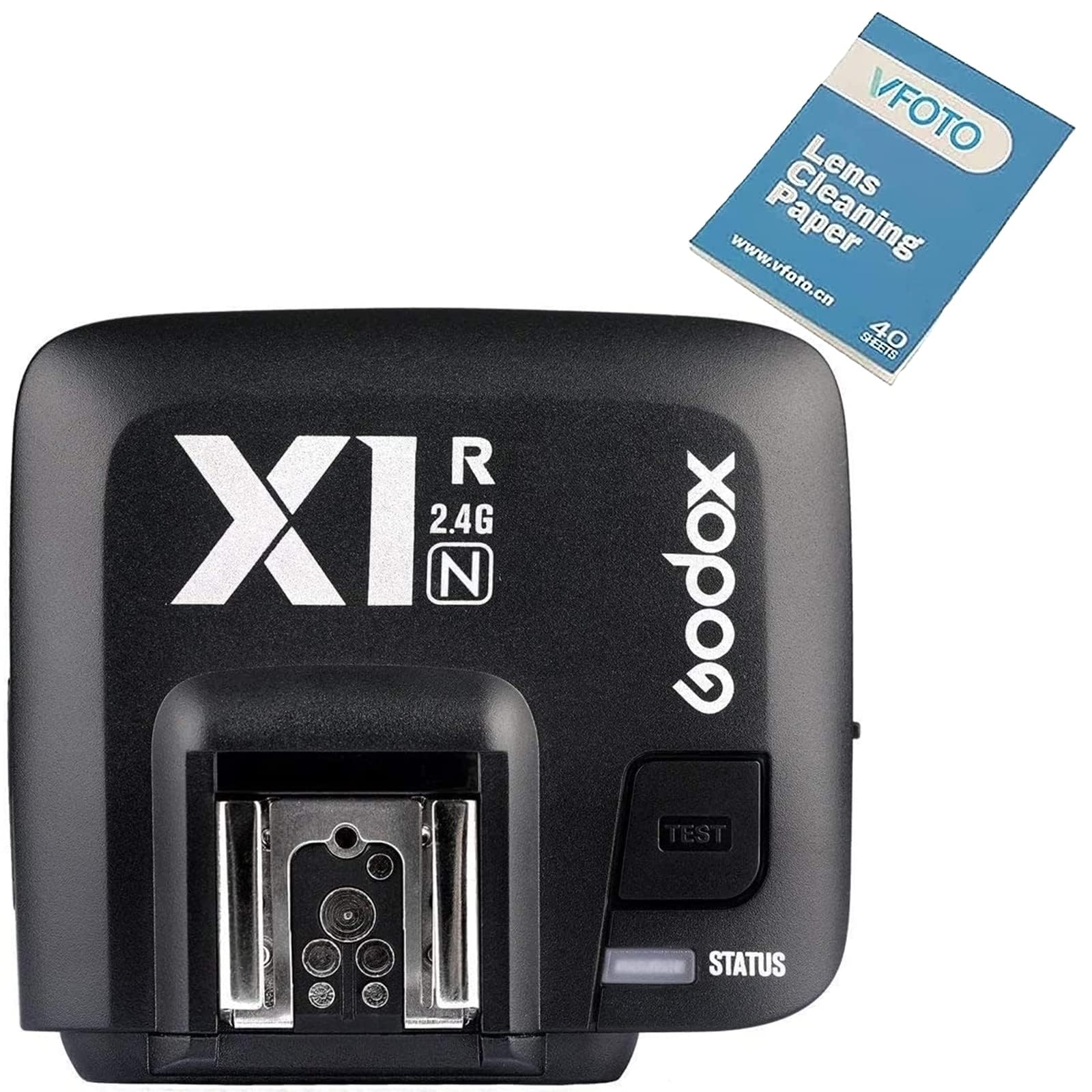 Godox X1R-N Récepteur de déclenchement de Flash sans Fil synchronisation Haute Vitesse du système X sans Fil 2.4G 1/8000s, Compatible X1N XPro-N XProII-N pour Nikon Caméra