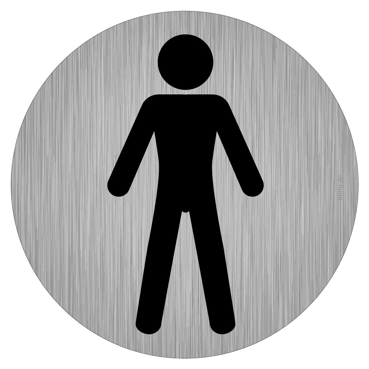 immi WC-Beschilderung, Herren, Männer Toilette Aufkleber, 95mmØ