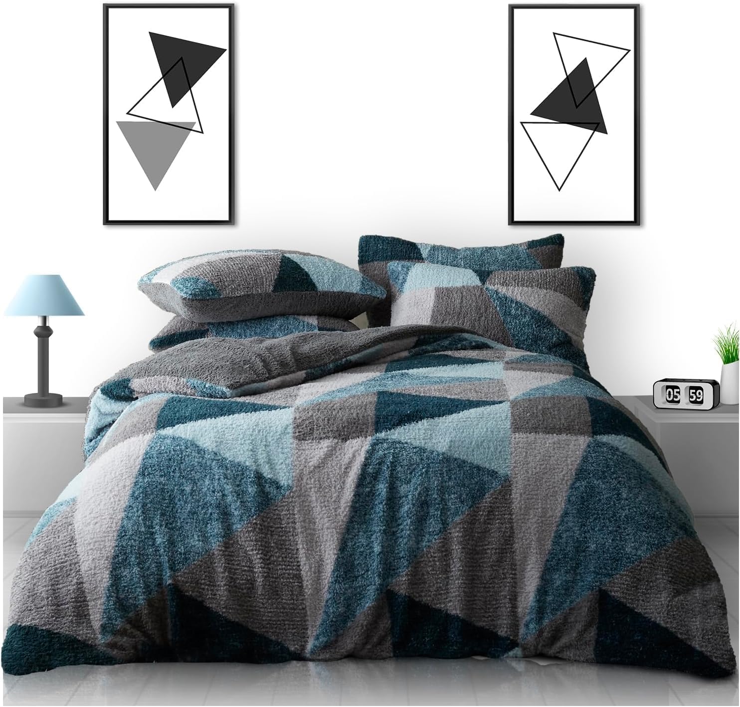 GC GAVENO CAVAILIA Teddy Bear Duvet Cover Double Reversible Fleece