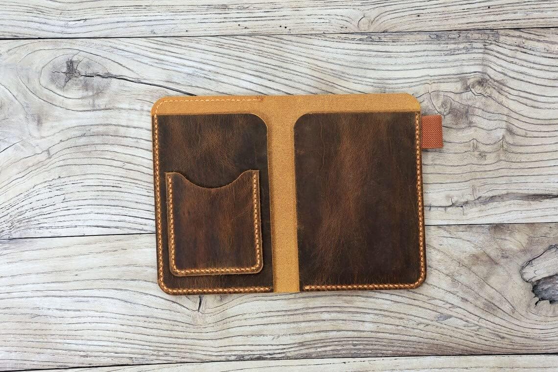 Personalized leather case cover for Rocketbook Smart Reusable Notebook mini size 3.5 x 5.5 inch X04-L5RMS