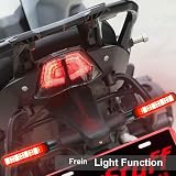 Kinstecks 4PCS Motorcycle Indicators Flowing Turn Signal Lights Motorbike Turning Indicators Daytime Running Lights Brake Lights 12V 16LED for Motorcycle Motorbike - 2