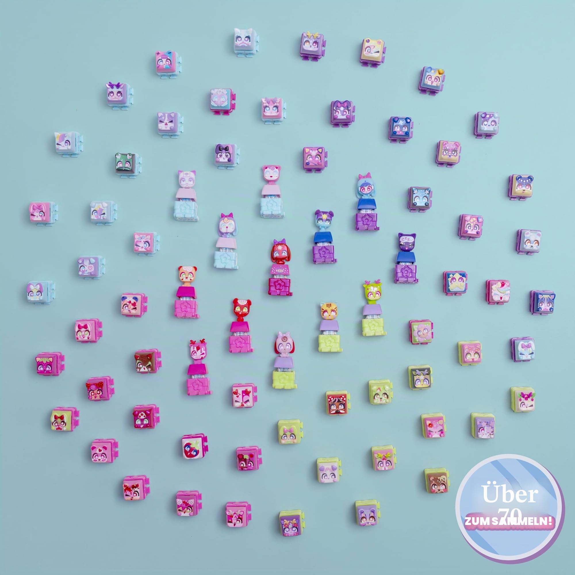 Goliath – CLICKEEZ Keyboard Mega Pack (Series 1) | 1 Tastatur - 15 Tasten Kawaii Clipable Keycaps and 1 Schlüsselanhänger - 70 Charaktere zum Sammeln - Geschenkidee Ab 6 Jahre