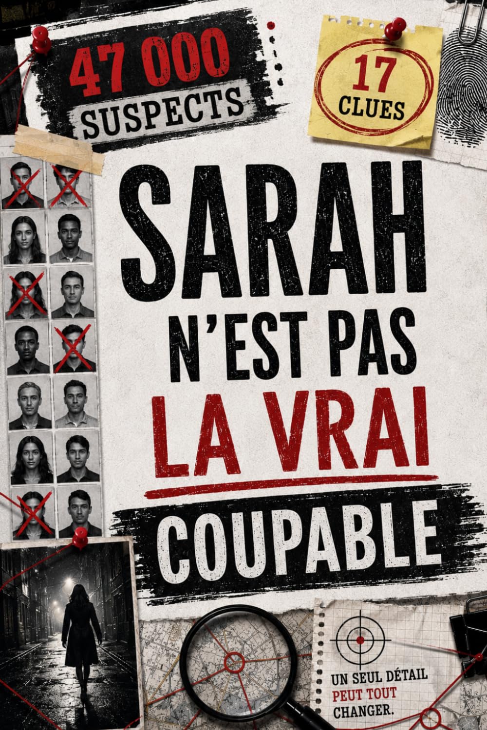 Sarah N'est Pas La vrai Coupable: 17 indices, 43 461 suspects, un seul coupable à démasquer — Un livre-jeu d'énigmes et d'enquête policière pour adultes