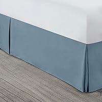 Vista 105 de Nestl - Falda plisada de cama de fácil ajuste, con caída a medida de 14 pulgadas, microfibra suave de doble cepillado, con calidad de hotel