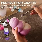 ABEIER Ensemble de peintures acryliques, 56 Couleurs (2oz/60ml), Finition Matte, Imperméable, Pigments Riches, Peintures Non-Toxic pour Peinture sur Toile Artisanat Bois céramique, Tissu Idéal pour les débutants et les étudiants