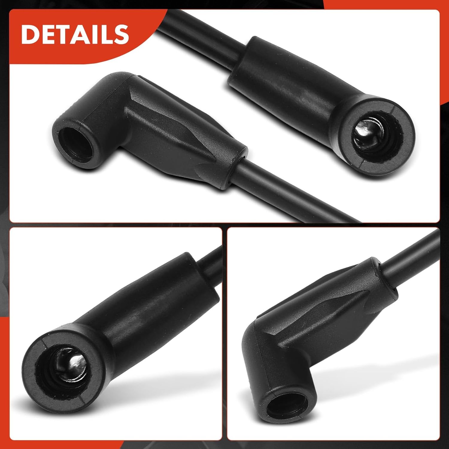 A-Premium 9PCS Spark Plug Wires Compatible with Chevrolet Camaro 1989-1992, Caprice & Buick Commercial Chassis, Roadmaster & Cadillac Brougham, Fleetwood & Oldsmobile Custom Cruise & Pontiac Firebird