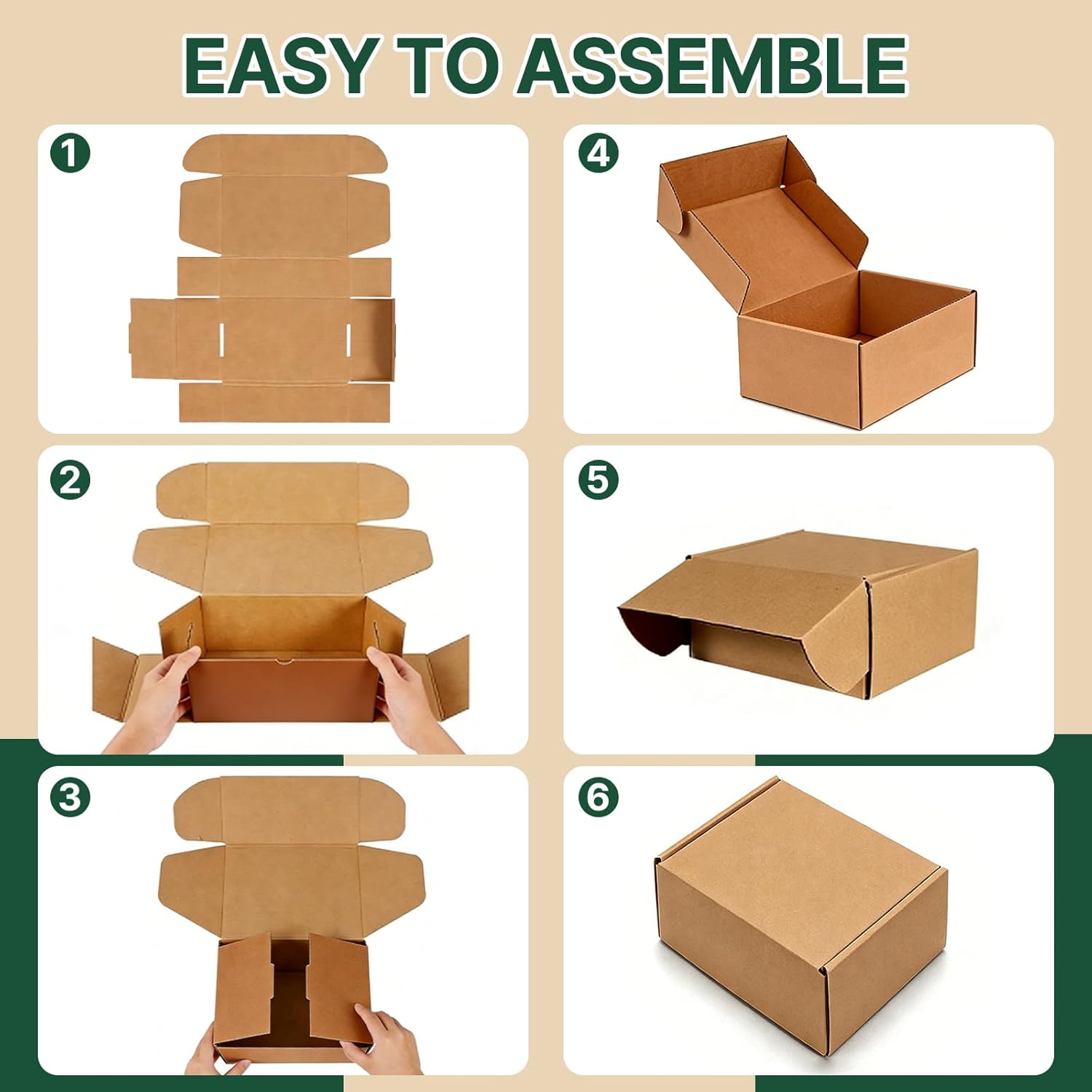 12x9x4 inch Shipping Boxes 20 Pack, Brown Mailer Corrugated Cardboard Boxes Commerce Packaging Boxes for Storage Book Gifts Craft