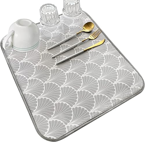 Tapete de secado de platos para encimera de cocina, tapete para platos de encimera, tapete de microfibra de 16 x 18 pulgadas, tapete de secado de Tapete de secado de platos para encimera de cocina, tapete para platos de encimera, tapete de microfibra de 16 x 18 pulgadas, tapete de secado de