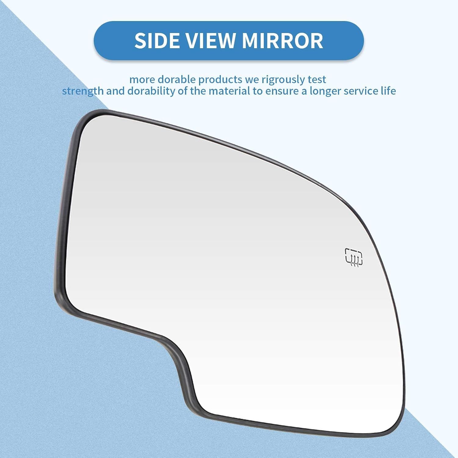 ECCPP Mirror Glass Power Heated Passenger Side(RH) Replacement fit for Chevy Avalanche Suburban Silverado Tahoe for GMC Sierra Hybrid Classic Yukon