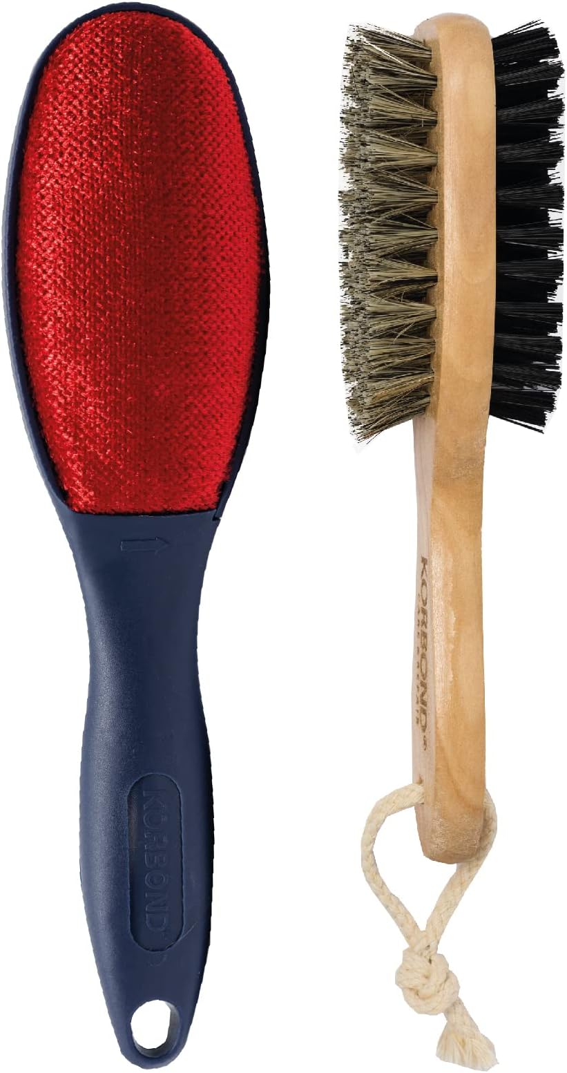 Korbond Lint Brush & Clothes Brush Set - Remove Pet Hair and Dust from Heavy and Soft Fabrics