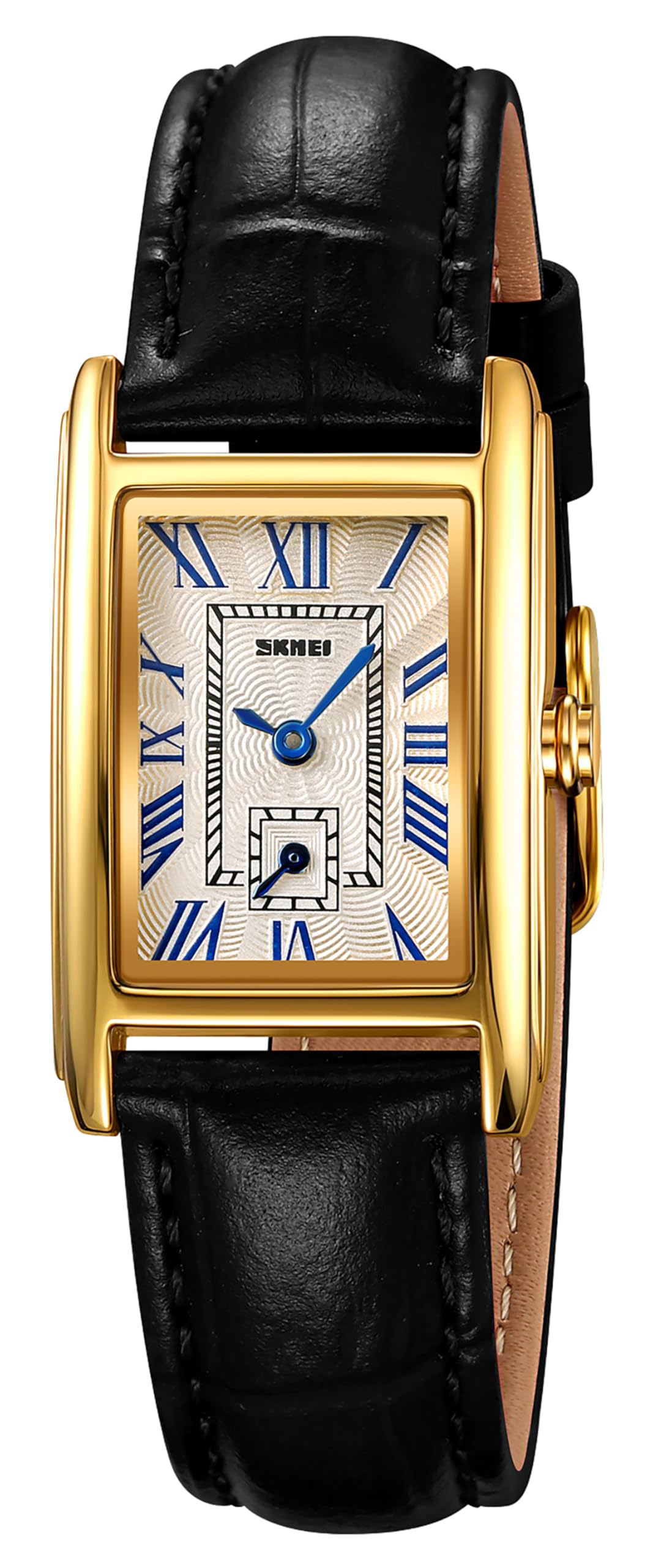 FANMISVintage Women's Rectangle Wristwatch Classic Ladies Analog Quartz  Watch Ultra-Thin Ladies Bangle Bracelet Watch Female Business Dress Watches