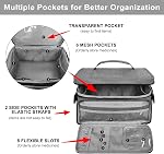 Sac de premiers soins portatif, trousse de premiers secours pour les voitures, trousses de premiers médicaments Voyage Aviation, sac de rangement multifonctionnel pour les infirmières médecins à domicile, robustes et durables (Grey)