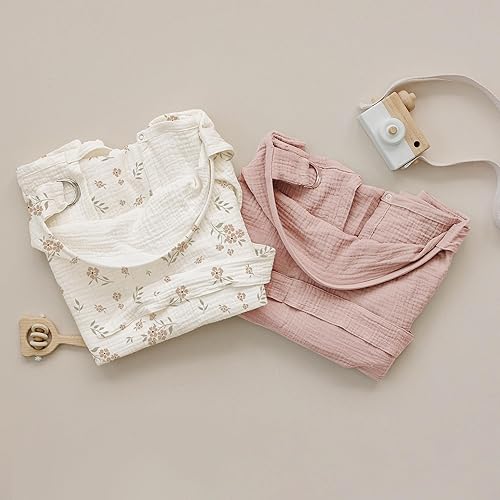 Miniatura 6 de Konssy Paquete de 2 cubiertas de muselina para lactancia materna con aro rígido, 100% algodón, ligero y transpirable, ajustable y cómodo