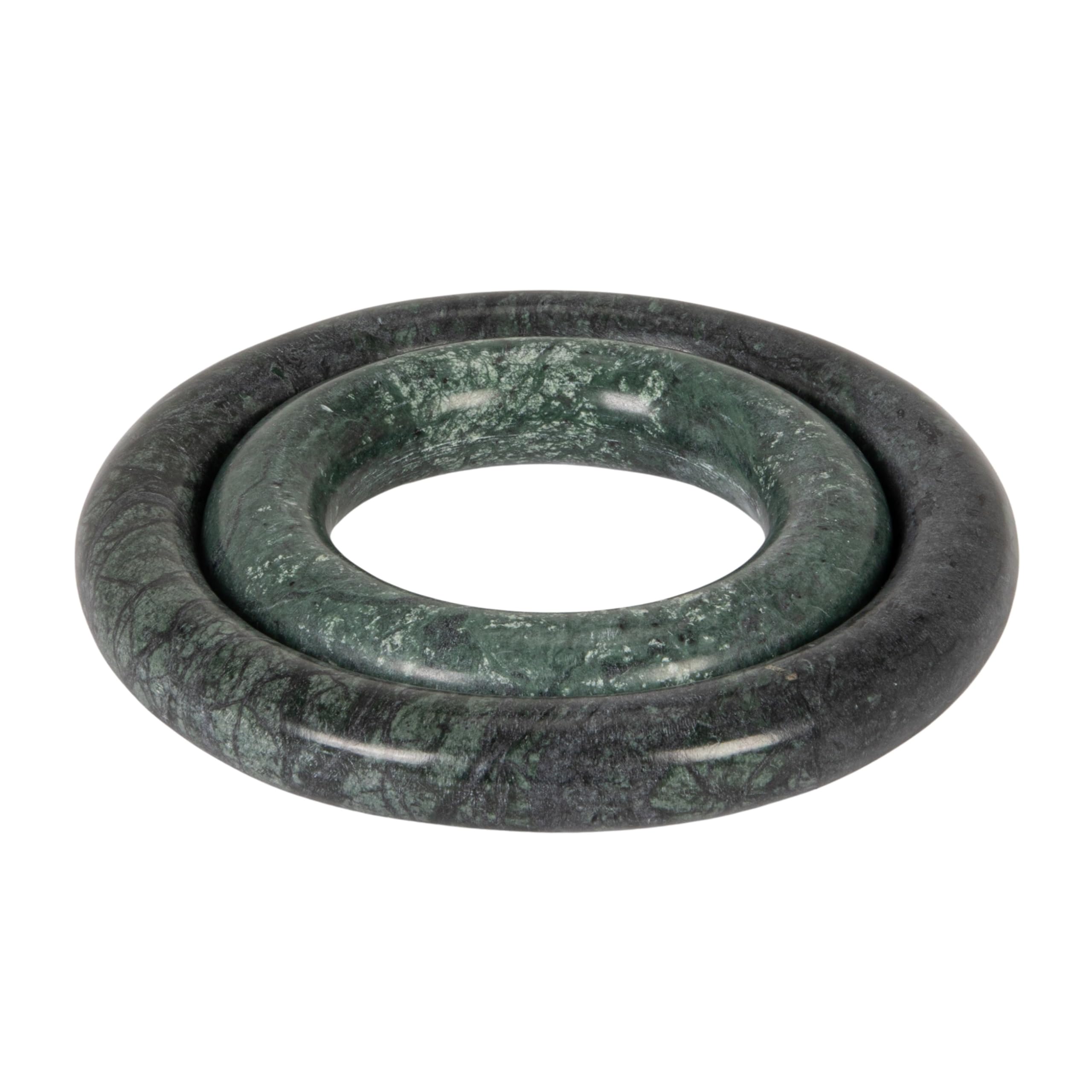 Creative Co-Op Green Marble Trivets, Set of 2