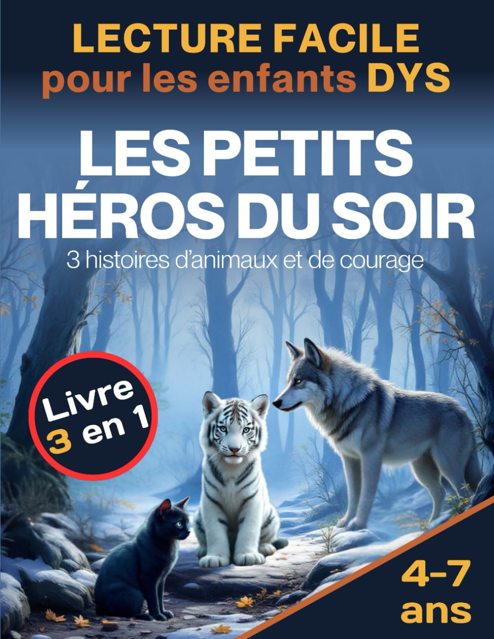 Les petits héros du soir: 3 histoires d'animaux et de courage - spécial DYS aide à la lecture dyslexie