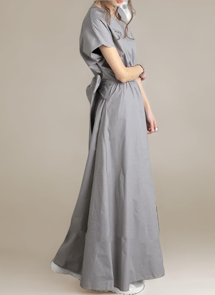 ダーマコレクション ロングワンピース リネン混 マキシ丈 ダークグリーン 深緑 マンゴ MANGO ロングワンピース .-- GODETI （ダークグリーン
