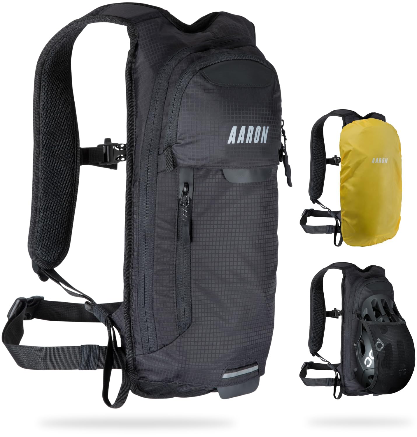 AARON Mochila pequeña y de esquí, mochila de bicicleta de montaña de 8 l, impermeable con protección contra la lluvia, mochila de senderismo pequeña para hombre y mujer