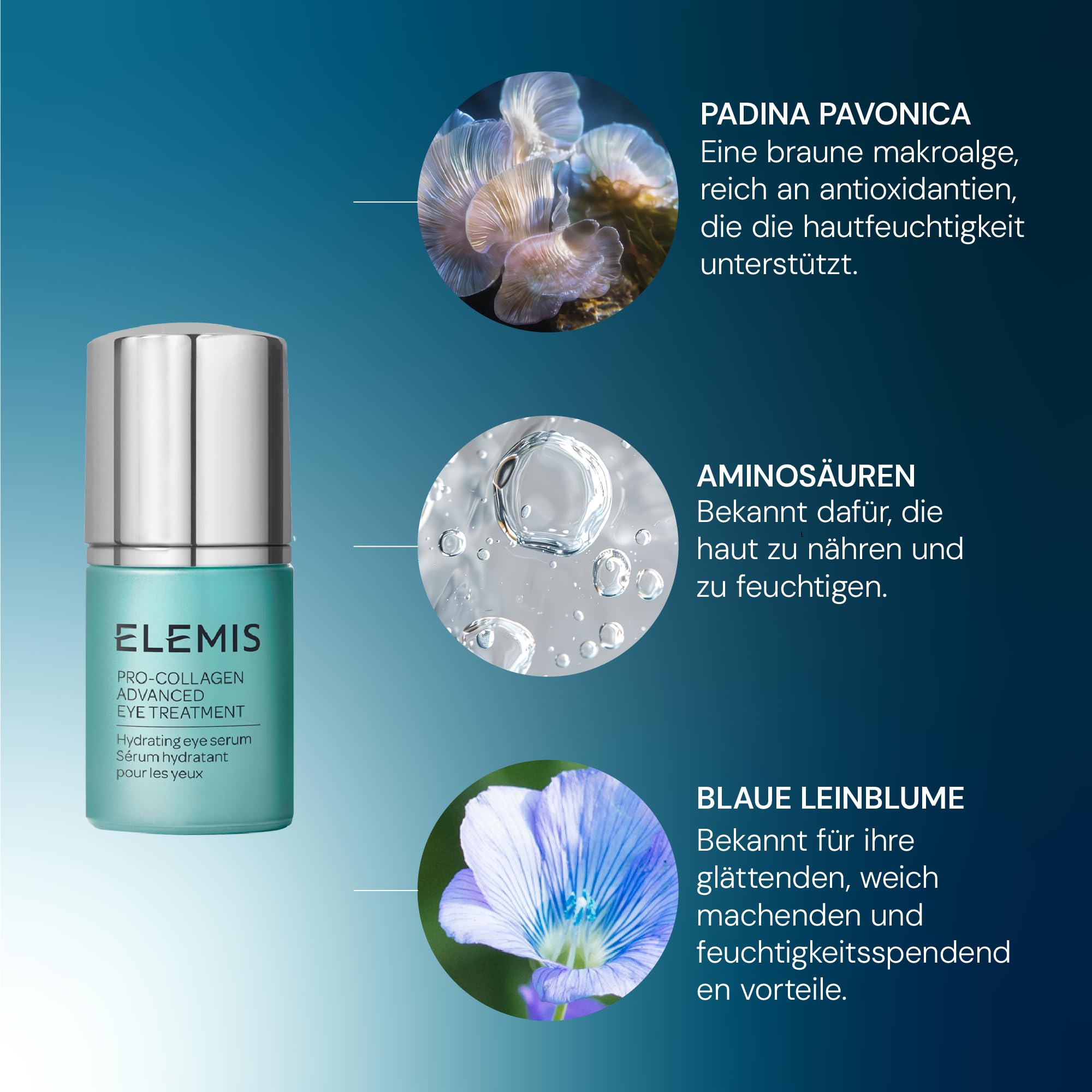 ELEMIS Pro-Collagen Eye Creams & Augenmaske, klinisch bewiesen Anti-Aging – Augencreme gegen Falten und Augenringe, Augenringe entfernen, Augencreme gegen Tränensäcke, straffende Eye Cream Pflege