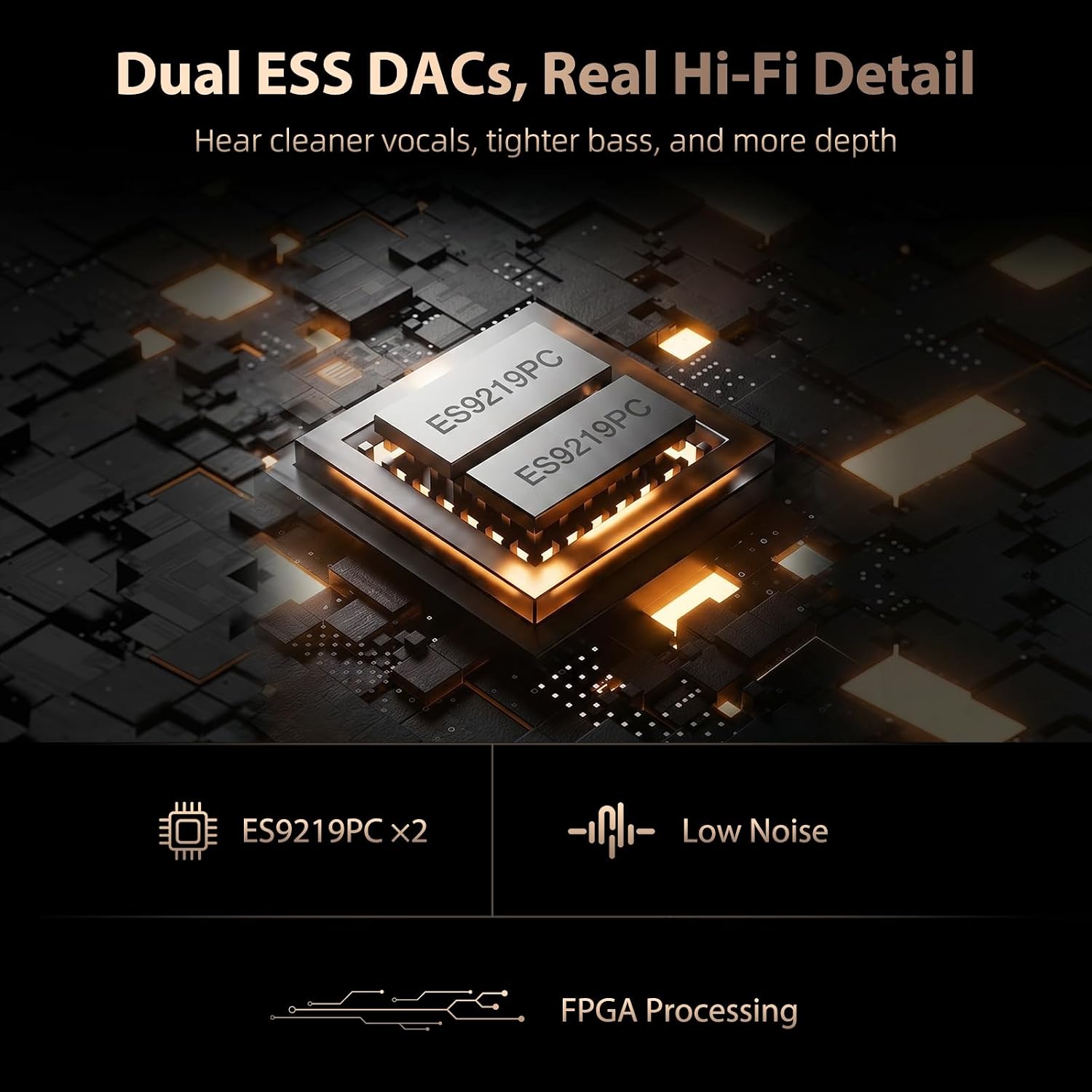 HIFI WALKER H20 Pro MP3 Player with Bluetooth, Hi-Res, 64GB Memory Card | Dual ESS DACs, 4.4mm balanced output, USB DAC mode and FLAC/DSD support