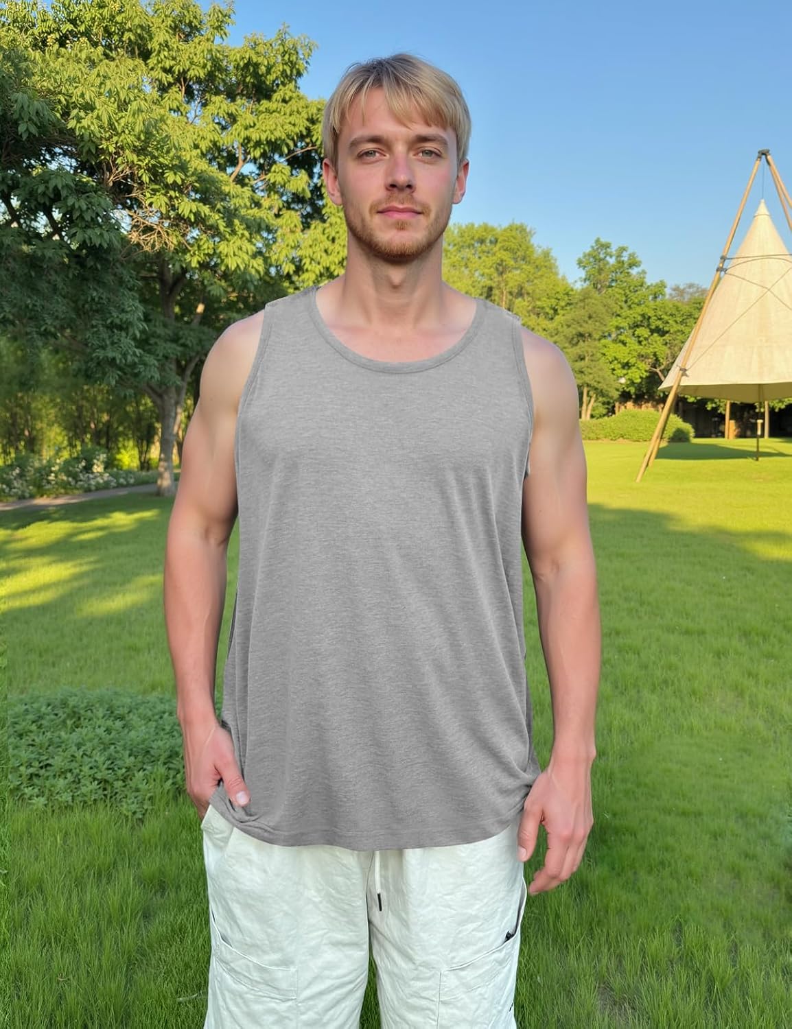 Shoulder & Side Full Snap-Access Tank Tops，Post Surgery Shirts Shoulder Arm Broken Breast Recovery Tank Tops - Unisex Sizing - Image 2