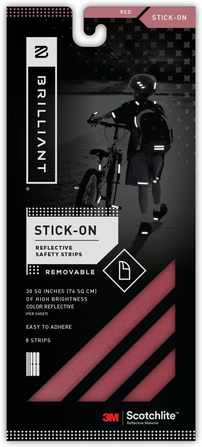 Brilliant Reflective Stick-on Reflector Strips - High brightness reflective strips to enhance your already existing gear.