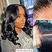 Caijuxing 13x6 Body Wave Bob Wig Human Hair 16 Inch HD Lace Frontal Bob Wigs Human Hair Free Part 180% Density Loose Wavy Bob Lace Front Wigs Human Hair for Black Women Natural Black