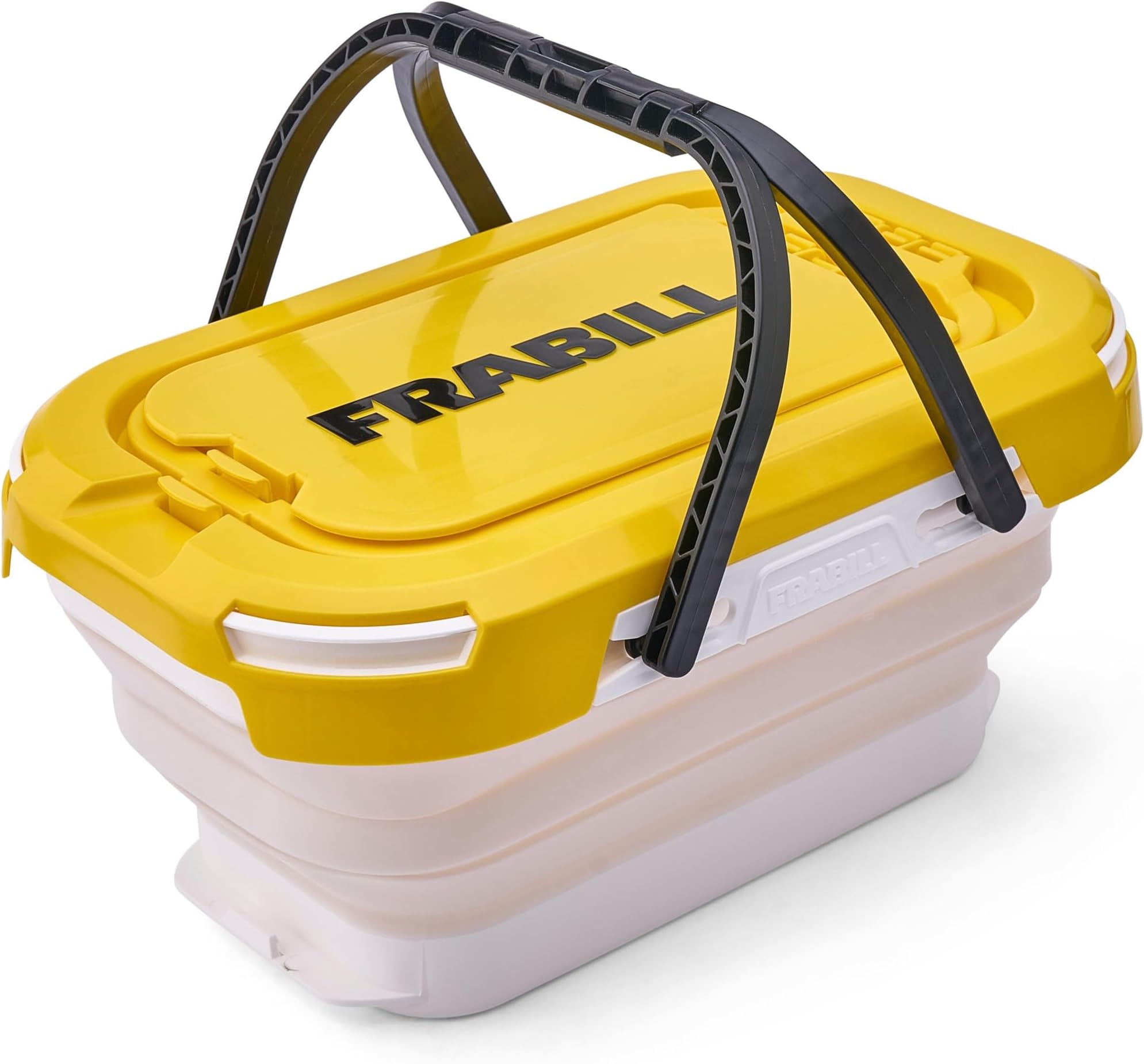 Collapsible Bait Bucket with Aerator-White/Yel