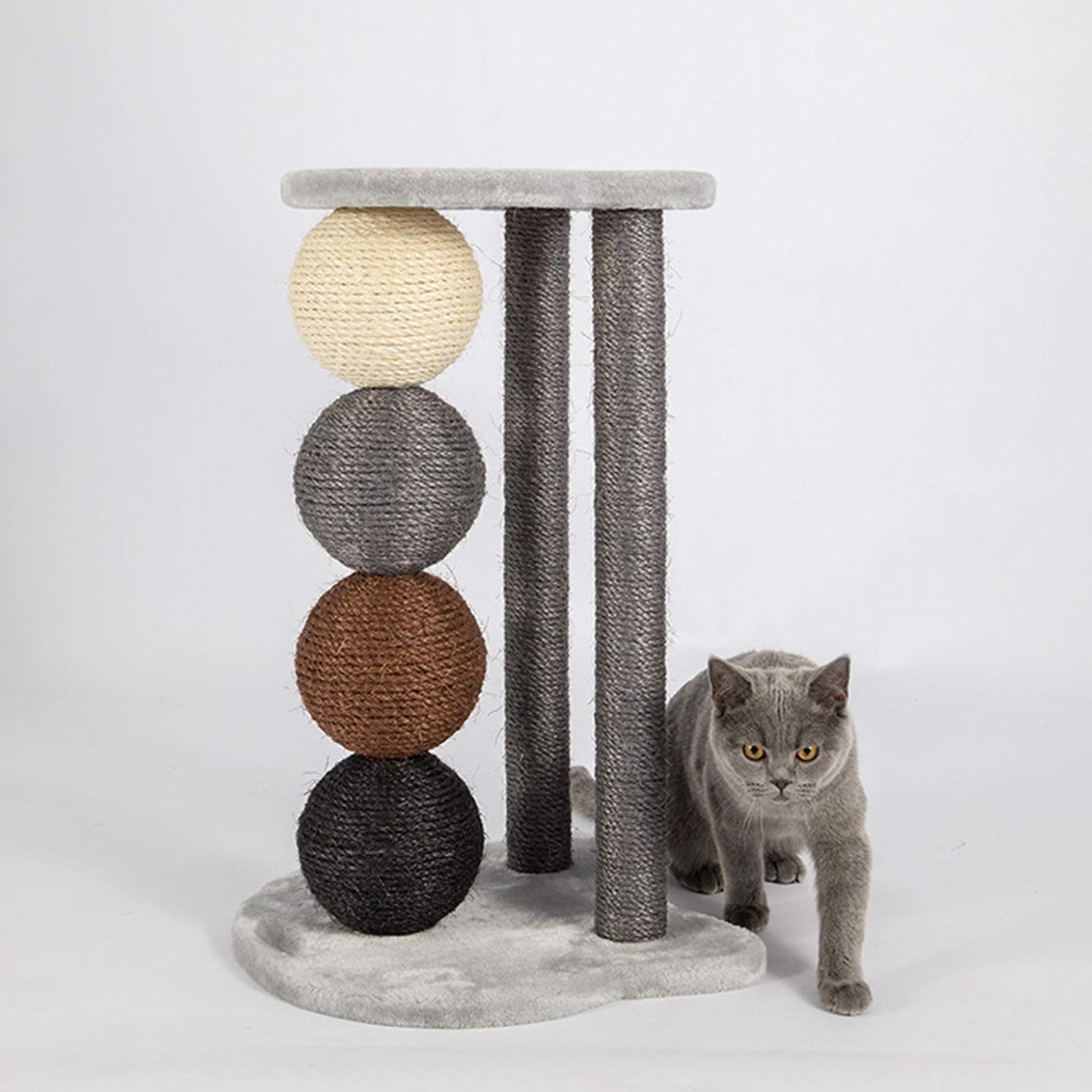 Generisch Kratzbaum, Katzenkratzbaum, interaktives Katzenspielzeug, Katzenkratzbaum für Katzen und Kätzchen, Sisal-Kratzbaum
