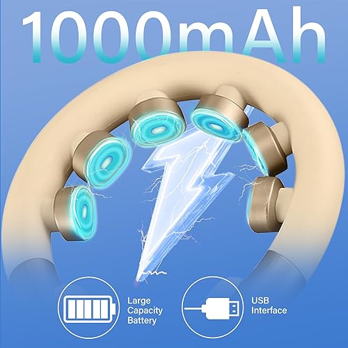 Miniatura 8 de Masajeador de cuello inteligente para aliviar el dolor, masajeador eléctrico de cuello con calor, masajeador portátil de cuello de tejido profundo