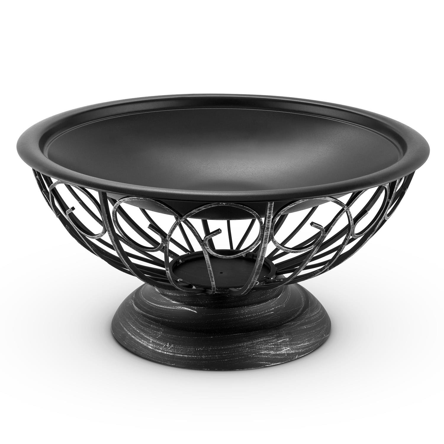Blumfeldt Brasero de Jardin 75 cm Foyer Large Grille 60 cm Barbecue Tulip Noir
