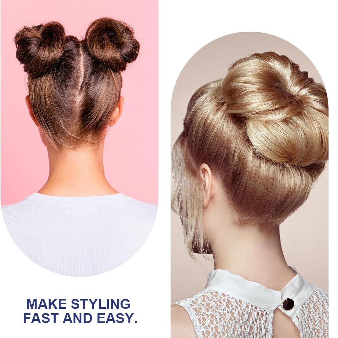4 pezzi Bun Maker, Pillow Top Hair Stylist, Hair Plate Maker, Bun Maker, Magic Bun