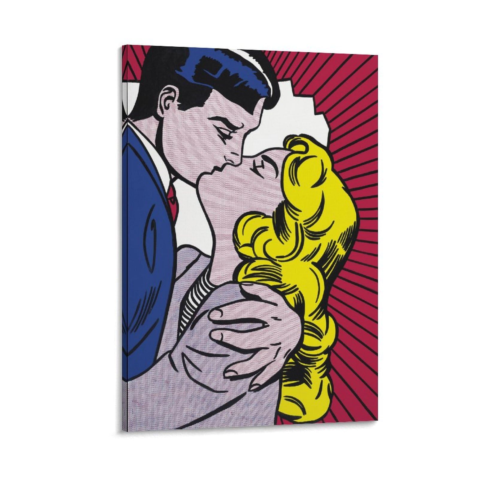 ロイ・リキテンスタイン キス Kiss V 1964 シルクスクリーン額装 出荷区分D】ロイ・リキテンシュタイン：キス V【絶版シルク